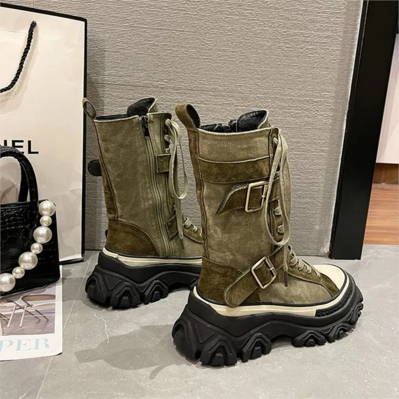 Thick Platform Women Boots Vin - đánh giá và giá Sewing Latex